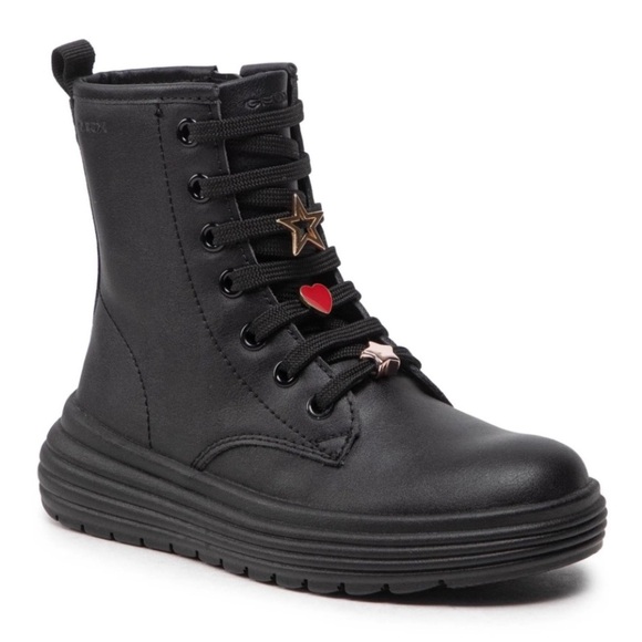 Geox Other - GEOX Phaolae Respira ankle boots biker combat size 36/6 worn once black girls
